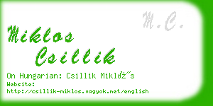 miklos csillik business card